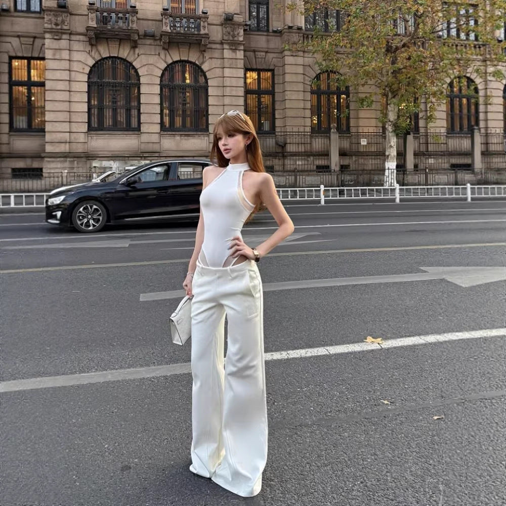 Mesh-spliced Figure-flattering One-piece Suit DC-Beyond Borders Collective