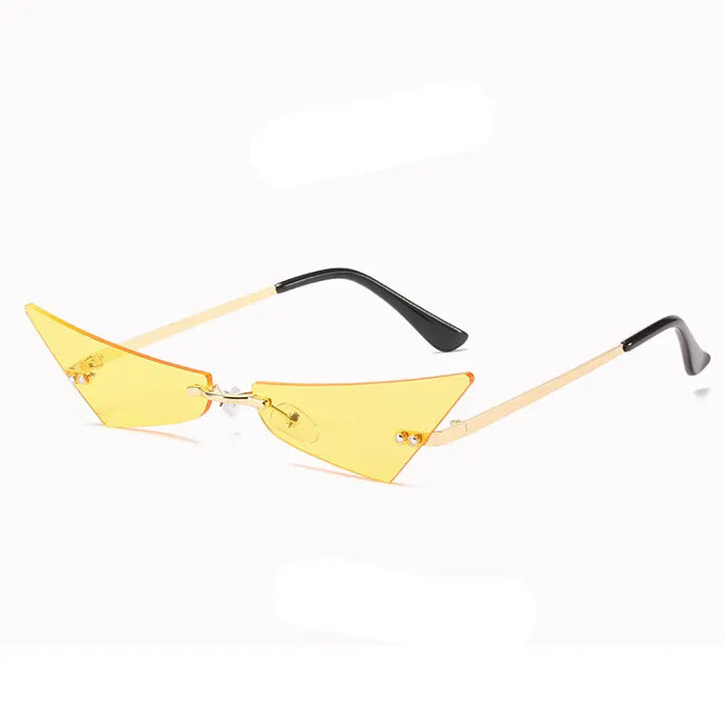 Retro Triangle European And American Cat Eye Disco Instafamous Sunglasses DC-Beyond Borders Collective