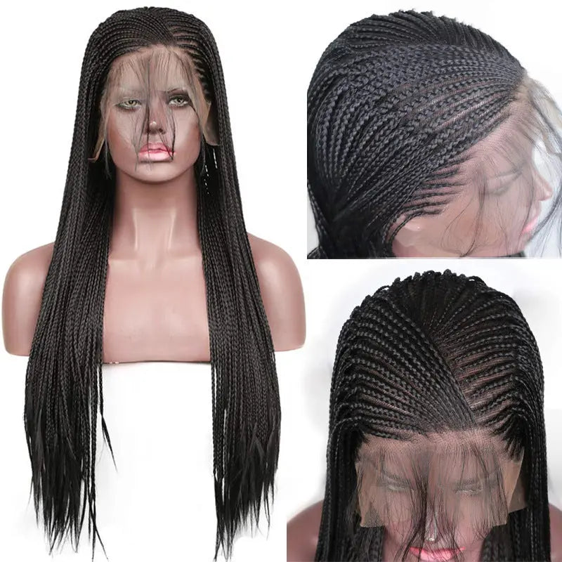 Braided Wigs Lace Front Wig, Black RightOn68