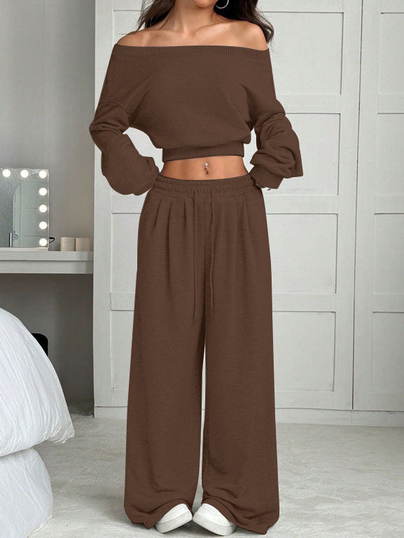 Womens Off-shoulder Casual Sweatshirt Set DC-Beyond Borders Collective