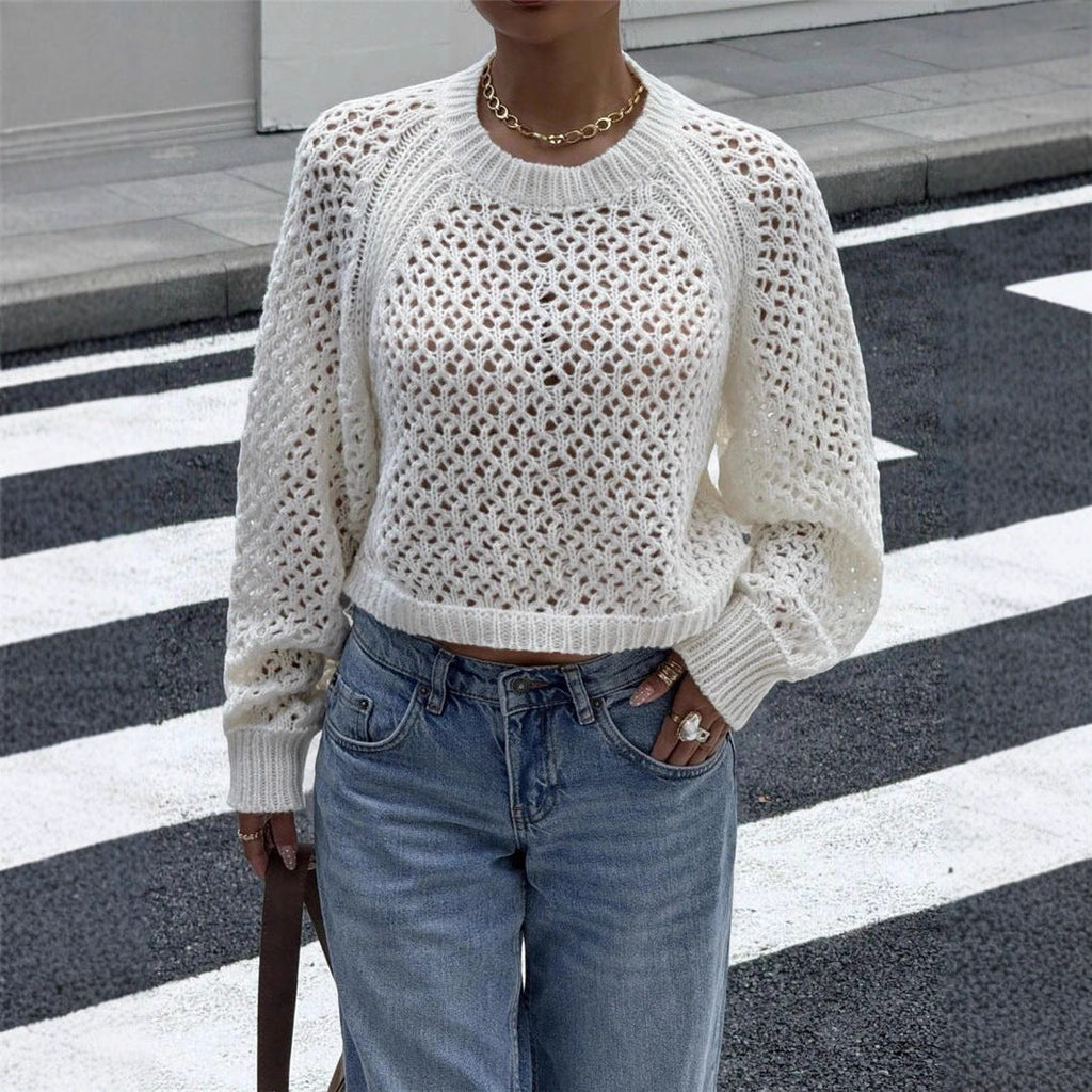 Backless Hollow-Out Knitted Pullover Sweater DC-Beyond Borders Collective