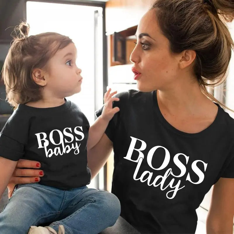 Parent-child wear short sleeve English print DC-Beyond Borders Collective