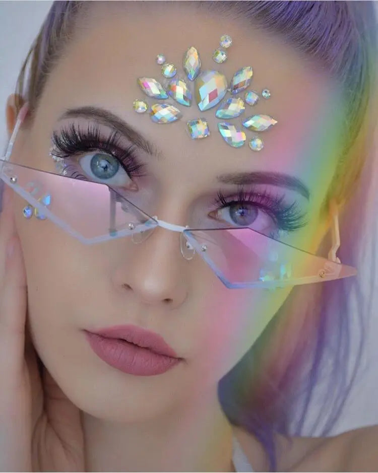 Fashion rimless sunglasses for women DC-Beyond Borders Collective