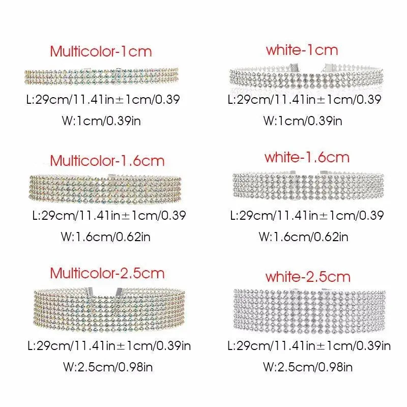 Full Crystal Rhinestone Choker Necklace RightOn68