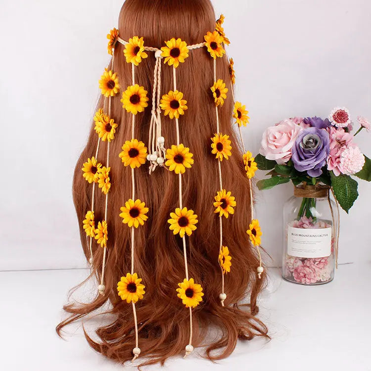 Headdress Garland Sun Flower Hair Band RightOn68