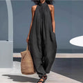 Sleeveless Casual Loose-fit Cotton-linen Wide-leg Jumpsuit DC-Beyond Borders Collective