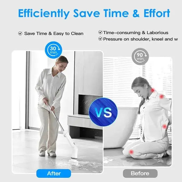 Electric Cordless Spin Scrubber Cleaning Brush RightOn68