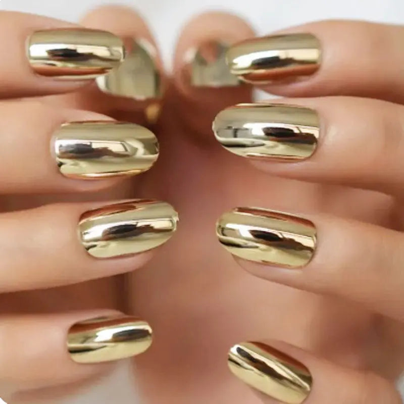 Electroplating Gold Press on Nails RightOn68