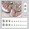 Silver Full Diamond Toe Nails RightOn68