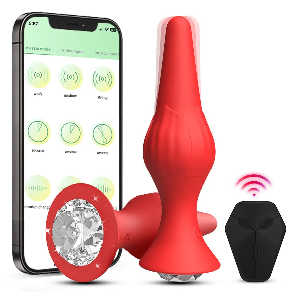 Vibrating Butt Plug Erotic Dildo RightOn68