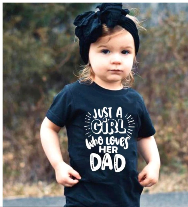 Just A Dad Who Loves His Girl Parent-child T-shirt DC-Beyond Borders Collective