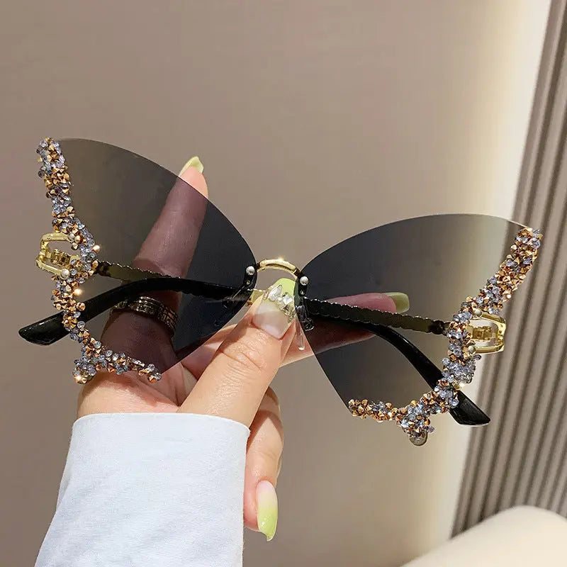 Luxury Diamond Butterfly Sunglasses RightOn68