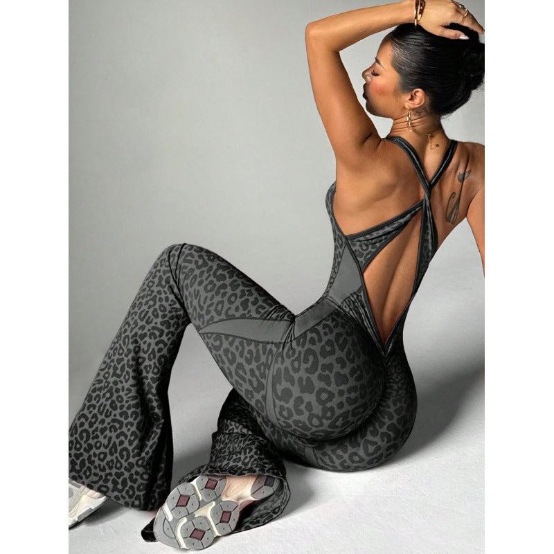 Cross-Back Beautiful Back Sexy One-Piece Yoga Pants DC-Beyond Borders Collective