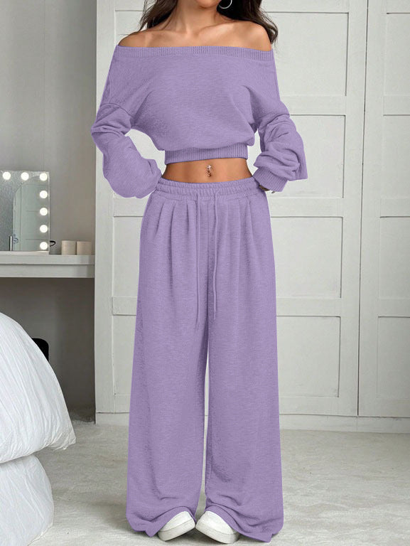 Womens Off-shoulder Casual Sweatshirt Set DC-Beyond Borders Collective
