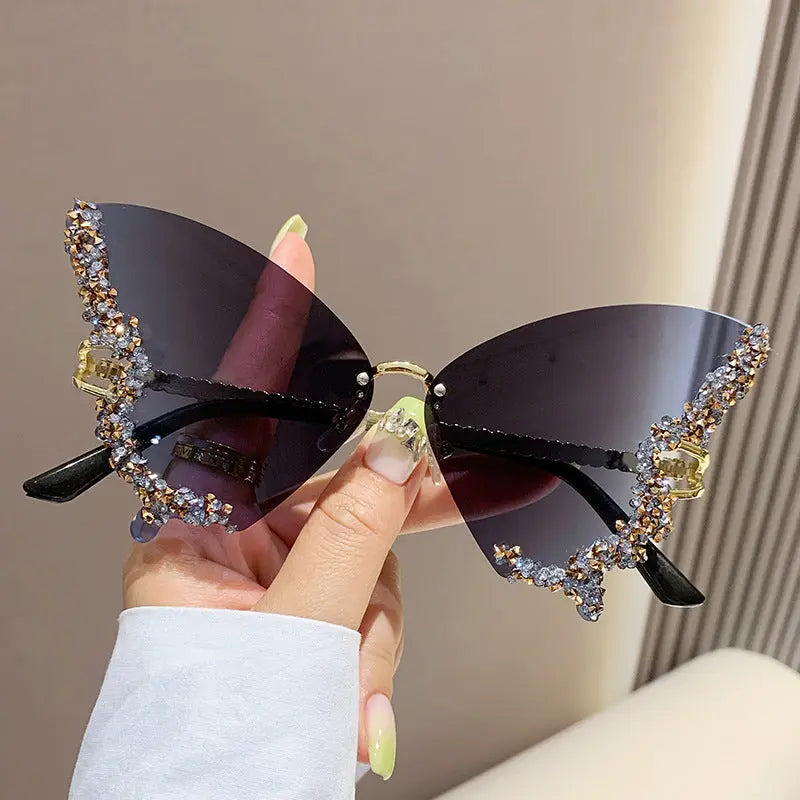 Luxury Diamond Butterfly Sunglasses RightOn68