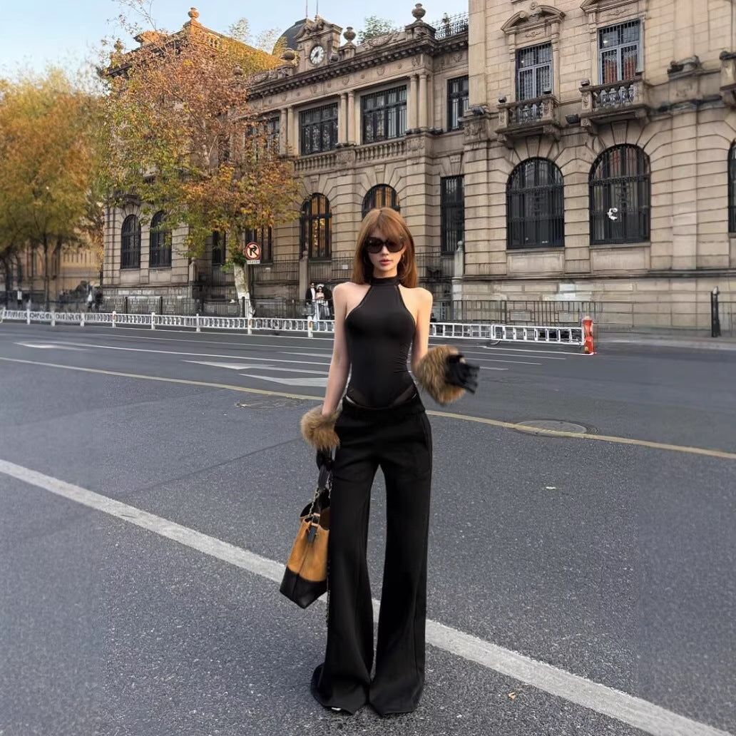 Mesh-spliced Figure-flattering One-piece Suit DC-Beyond Borders Collective