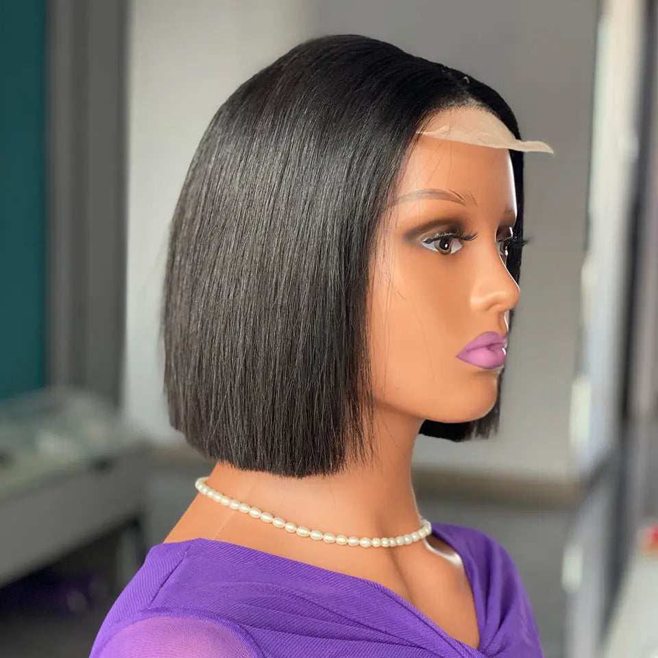 Bone Straight Bob Human Hair Wigs Dropshipman