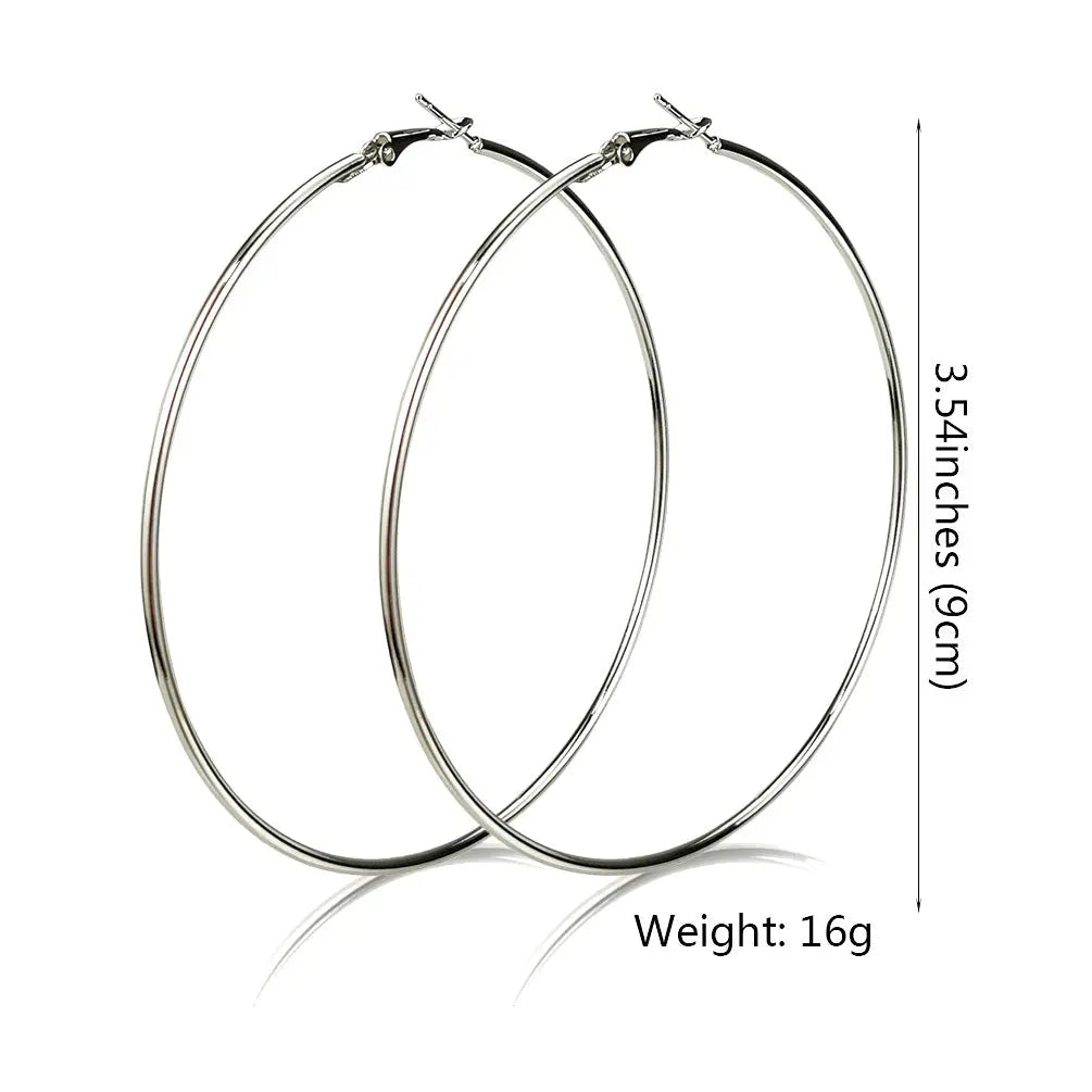 Large Hoop Earrings - Statement Round Earrings for Women RightOn68