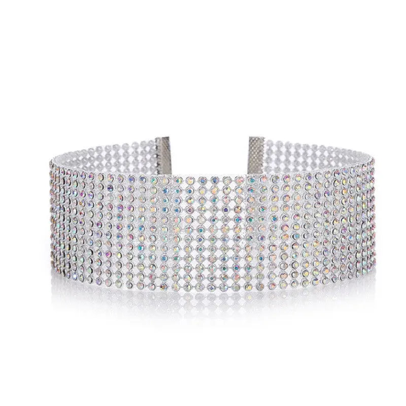 Full Crystal Rhinestone Choker Necklace RightOn68