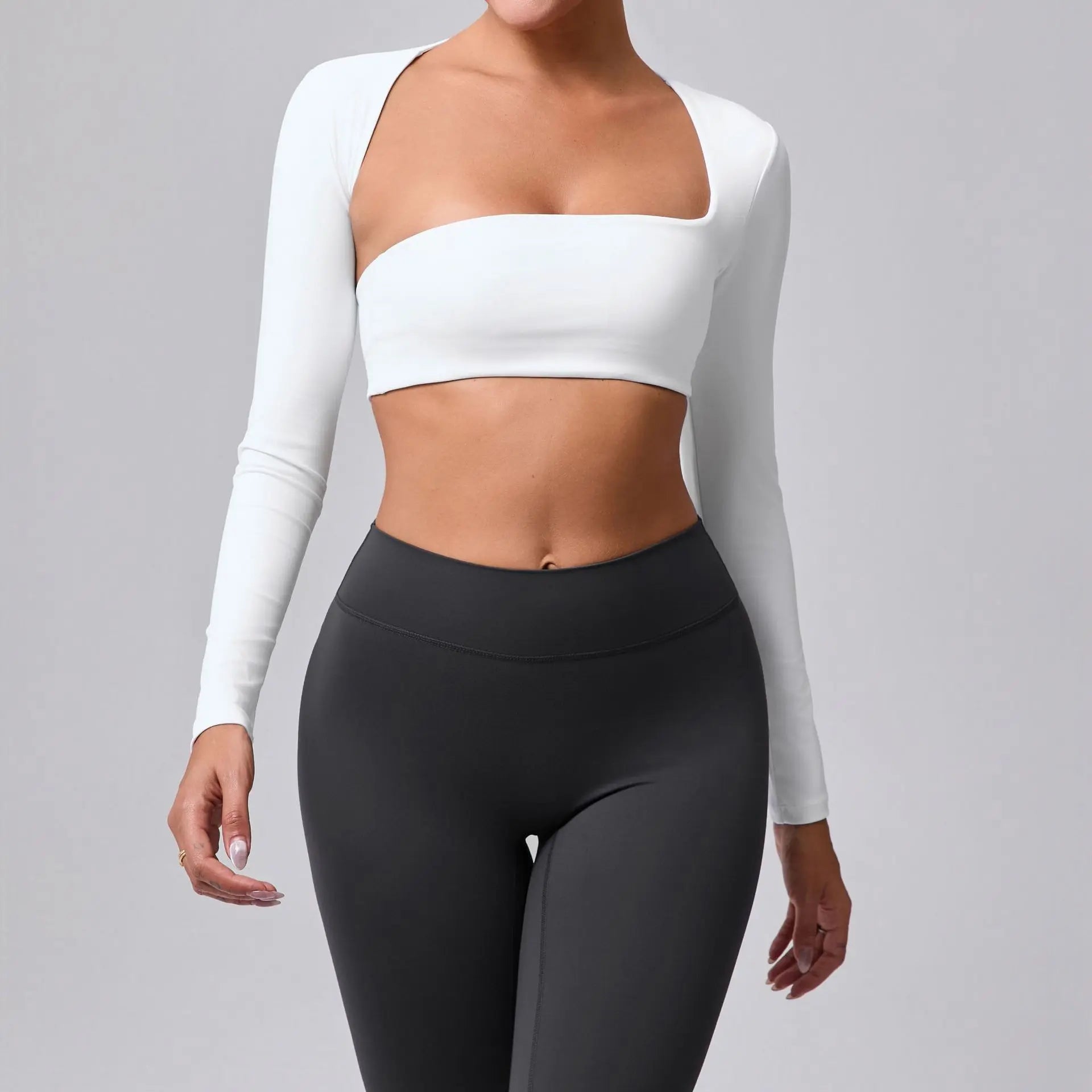 Autumn Sand Brushed Shawl Long Sleeve Yoga Wear DC-Beyond Borders Collective
