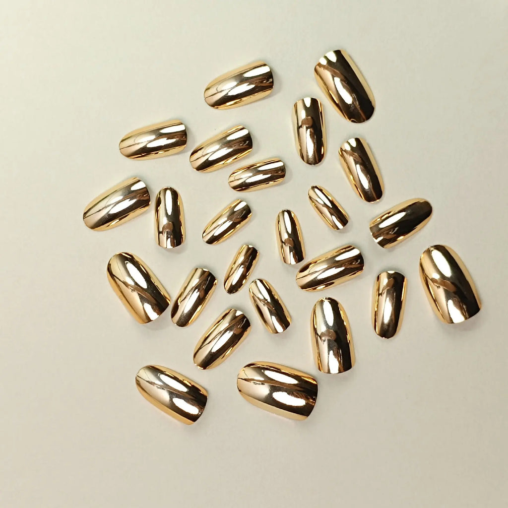 Electroplating Gold Press on Nails RightOn68