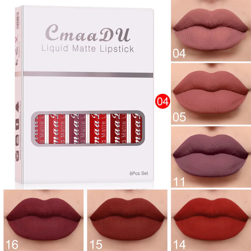 6 Boxes Of Matte Non-stick Waterproof Lipstick RightOn68