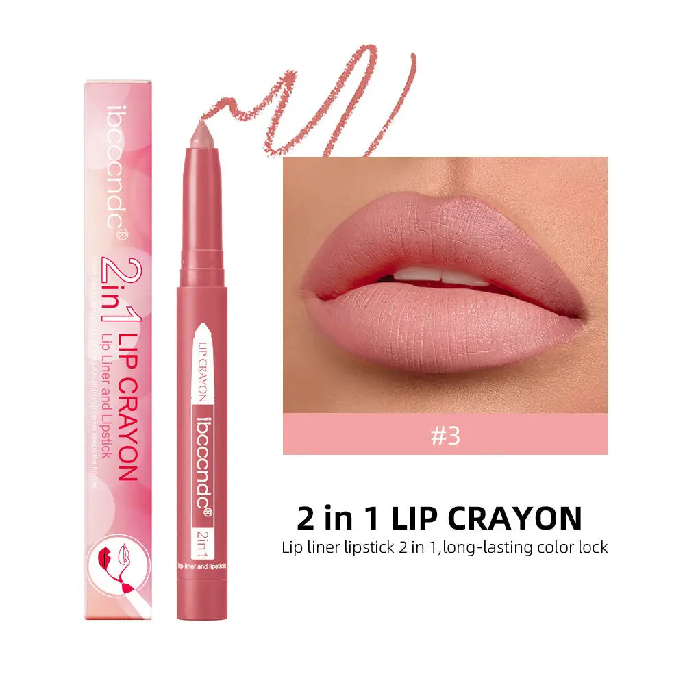 2-in-1 Long Lasting Waterproof Matte Lip Liner Dropshipman