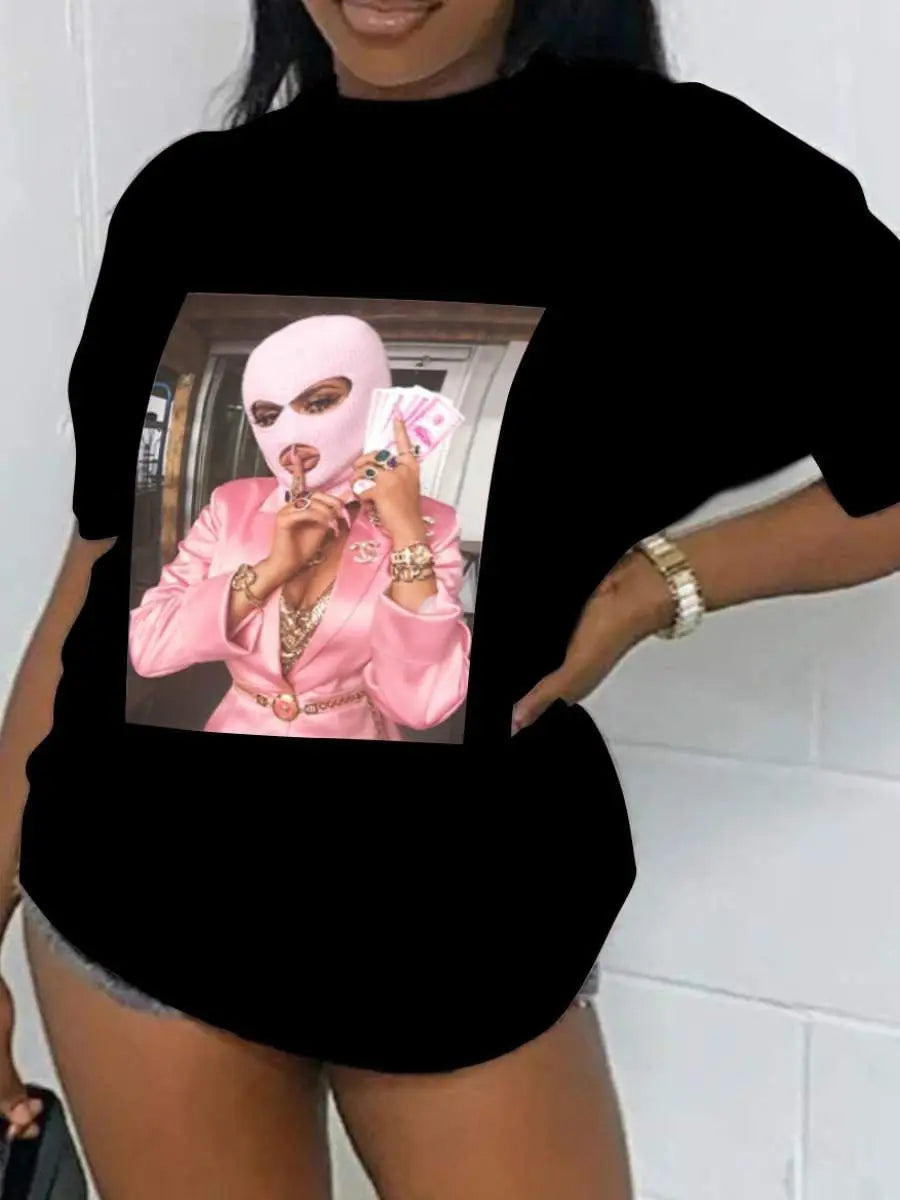 Women's Printed Wear Stylish Loose Round Neck Top DC-Beyond Borders Collective