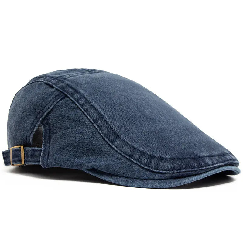 Retro Washed Denim Beret Cap RightOn68