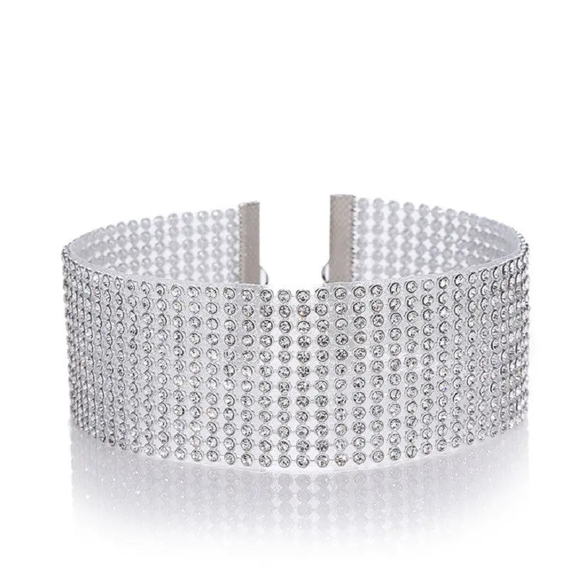 Full Crystal Rhinestone Choker Necklace RightOn68