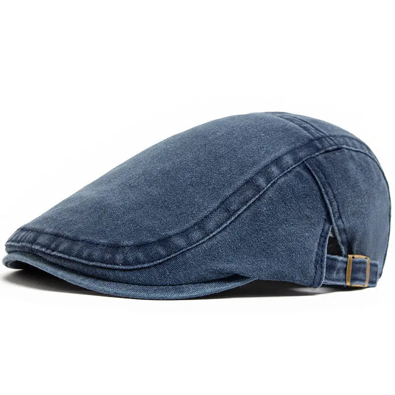Retro Washed Denim Beret Cap RightOn68