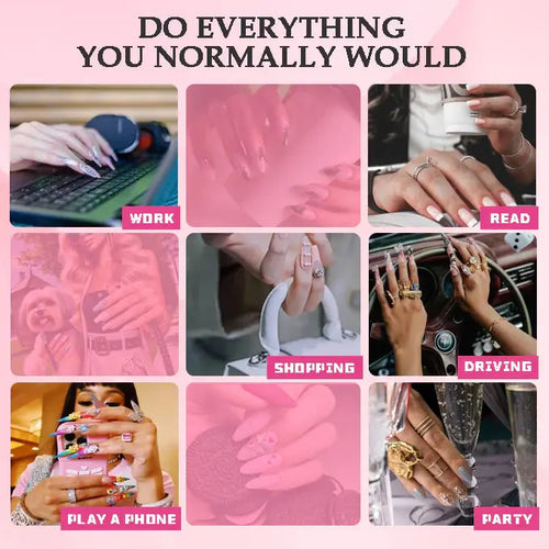 10pcs Handmade Press On Nails RightOn68