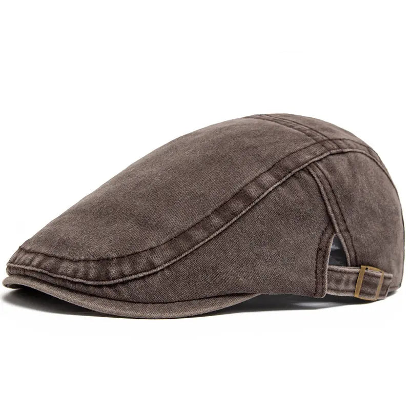 Retro Washed Denim Beret Cap RightOn68