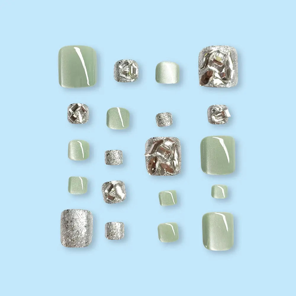 Diamond Transparent Cat's Eye Nails RightOn68