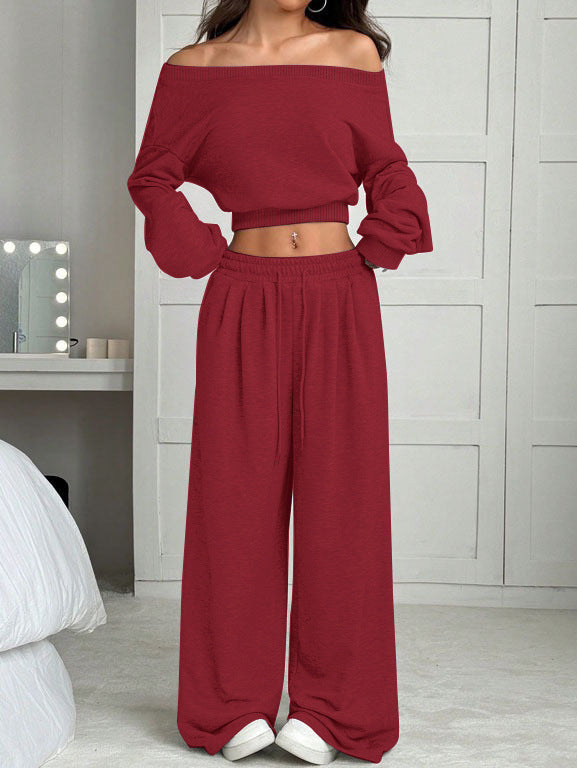 Womens Off-shoulder Casual Sweatshirt Set DC-Beyond Borders Collective