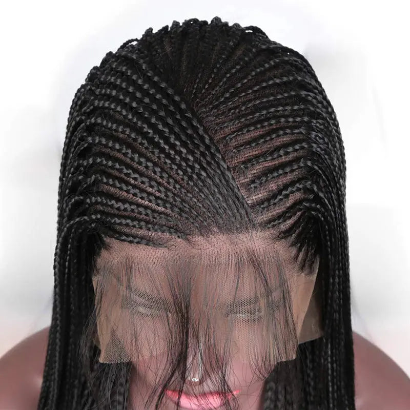 Braided Wigs Lace Front Wig, Black RightOn68