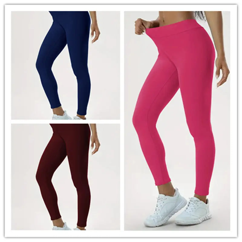 Women's Yoga Pants High Waist Lift High Elastic Tight Fitness Trousers RightOn68