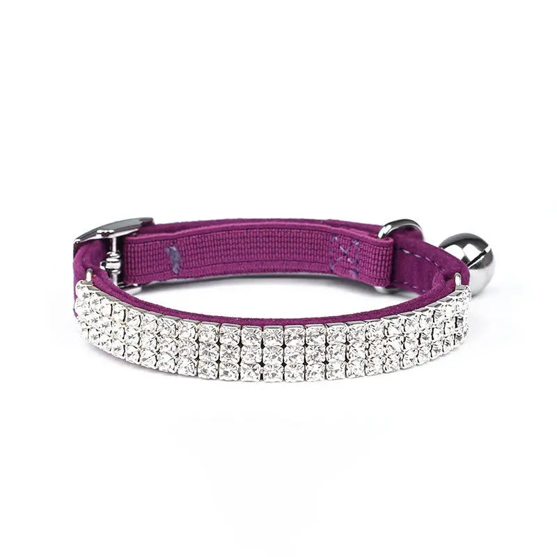 Rhinestone Suede Cat Collar Dropshipman