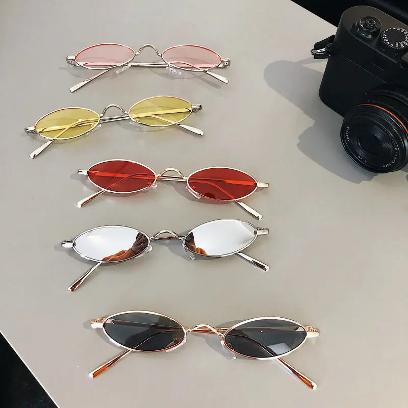 Retro Cat Eye Sunglasses Women Yellow Red Lens Sun Glasses DC-Beyond Borders Collective