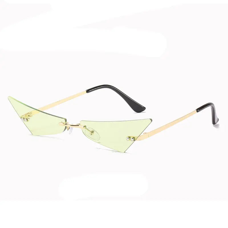 Retro Triangle European And American Cat Eye Disco Instafamous Sunglasses DC-Beyond Borders Collective