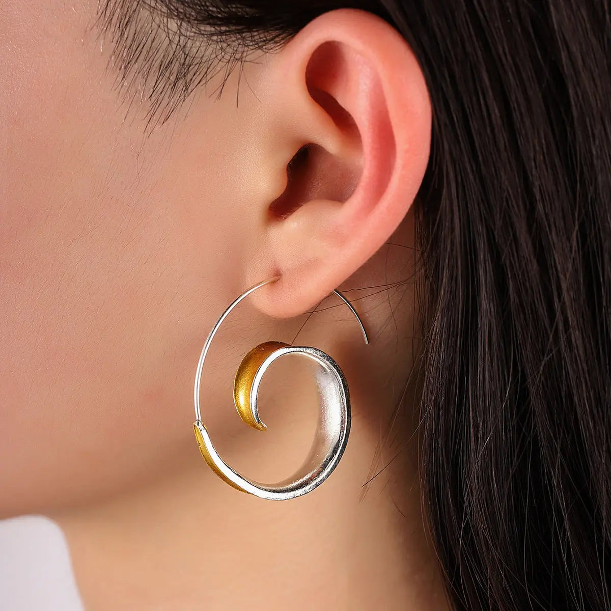 Geometric Hoop Earrings - Minimalist Alloy Earrings | 4cm RightOn68