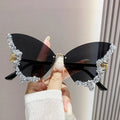 Luxury Diamond Butterfly Sunglasses Women Brand Y2K Vintage Rimless Oversized Sun Glasses Ladies Eyewear Shades RightOn68