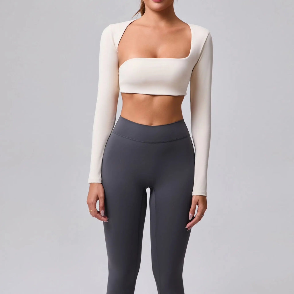 Autumn Sand Brushed Shawl Long Sleeve Yoga Wear DC-Beyond Borders Collective
