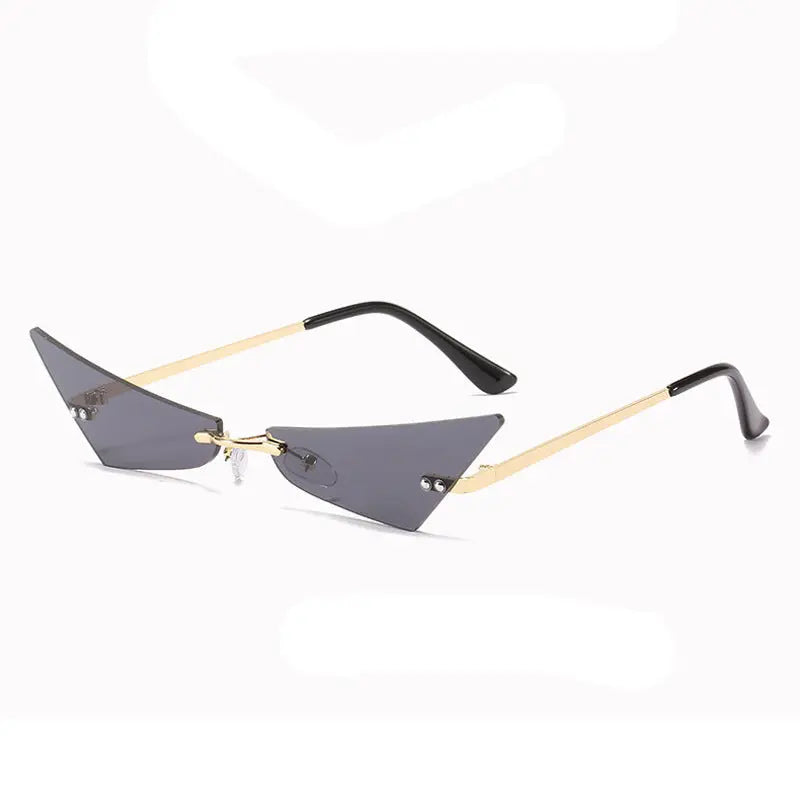 Retro Triangle European And American Cat Eye Disco Instafamous Sunglasses DC-Beyond Borders Collective