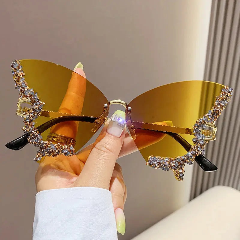 Luxury Diamond Butterfly Sunglasses RightOn68
