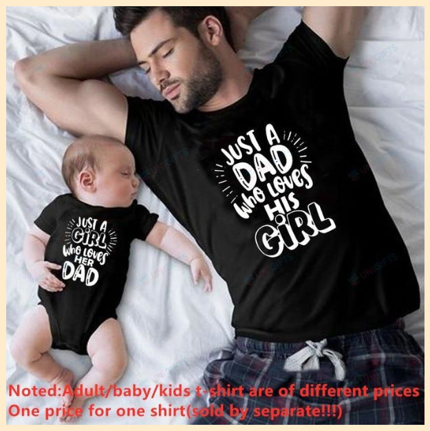 Just A Dad Who Loves His Girl Parent-child T-shirt DC-Beyond Borders Collective