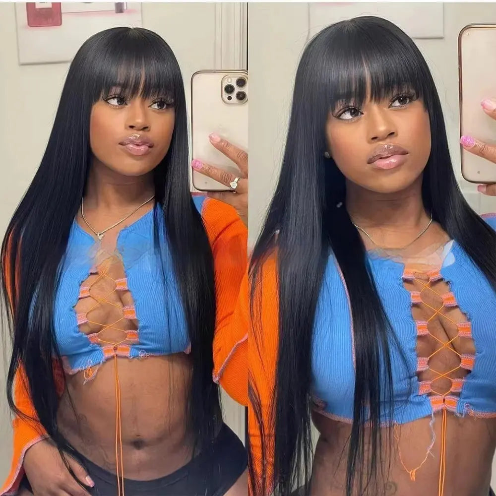 Straight Wig with Bang, no Lace RightOn68