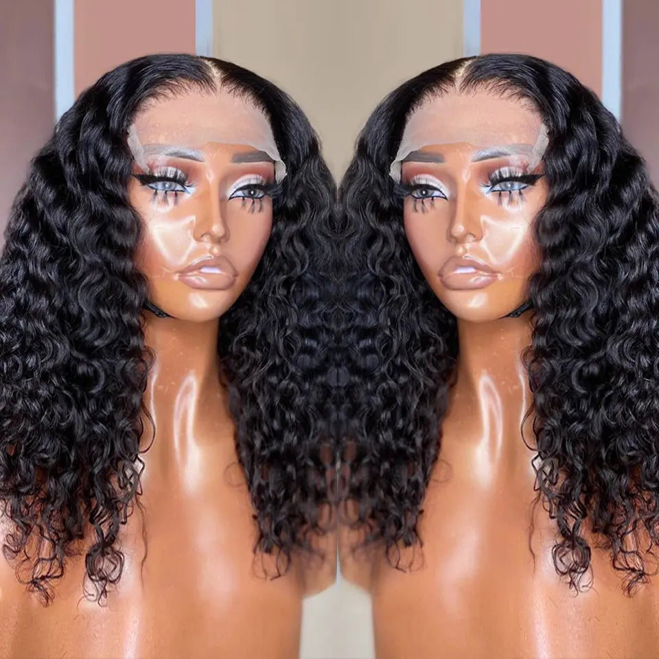 Deep Water Wave Lace Frontal Human Hair Wig RightOn68