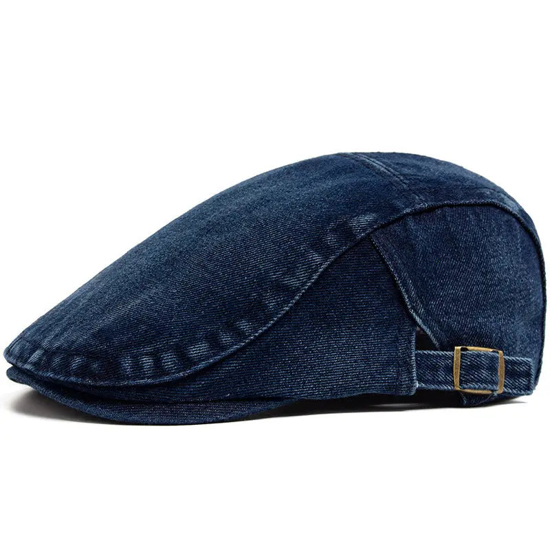 Retro Washed Denim Beret Cap RightOn68