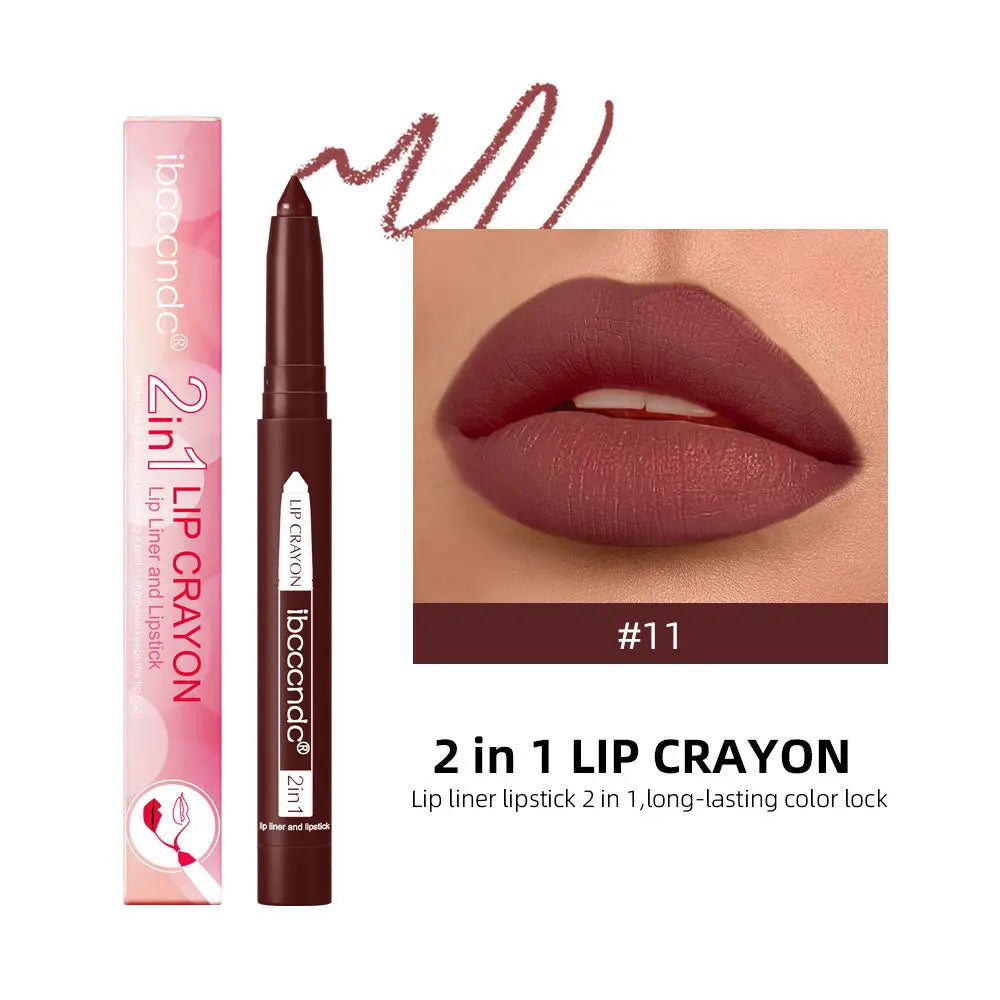 2-in-1 Long Lasting Waterproof Matte Lip Liner Dropshipman